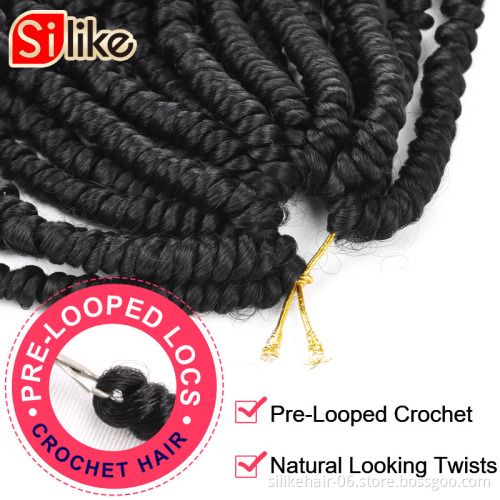 Spring Twist Crochet Hair Extensions Ombre Colors Crochet Braids Bomb Twist Hair Synthetic Crochet Braiding Hair